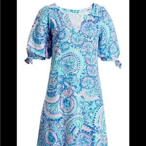 lilly pulitzer blue plus size small dress